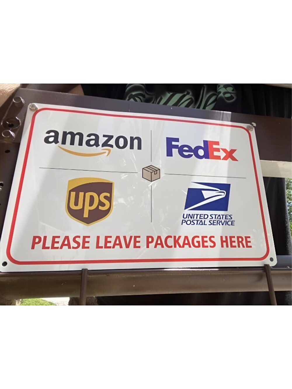 Outdoor Package Delivery Sign 8"x12" Rust-Free Aluminum Yard Sign